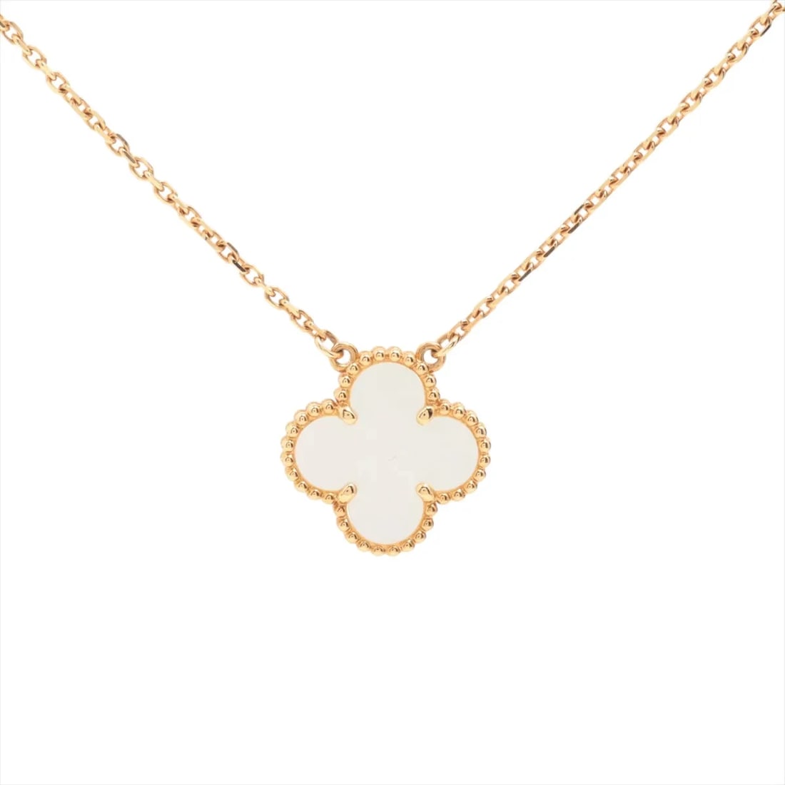 VAN CLEEF & ARPELS ALHAMBRA NECKLACE: Van Cleef & Arpels Alhambra Necklace Brand: Van Cleef & Arpels Type/Style: Necklace Material: 750(YG) Color: Yellow Gold Size: Chain length:42.1cm Accessories: None Accessories Notice: When