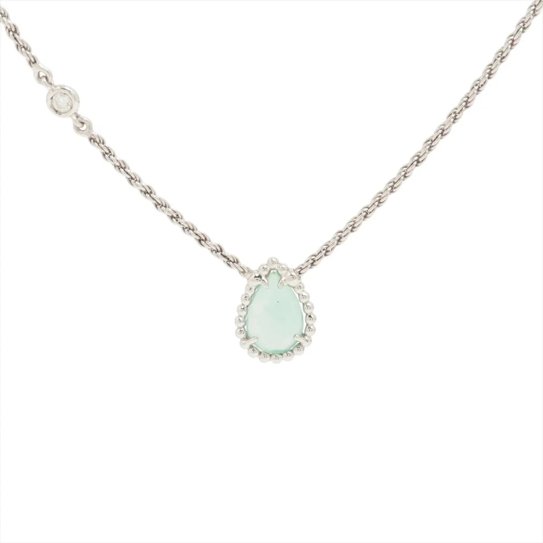 BOUCHERON DIAMOND NECKLACE 750(WG): Boucheron diamond Necklace 750(WG) Brand: Boucheron Type/Style: Necklace Material: 750(WG) Color: White Gold Size: Chain length:44cm Accessories: None Accessories Notice: When purchasing pre-owned