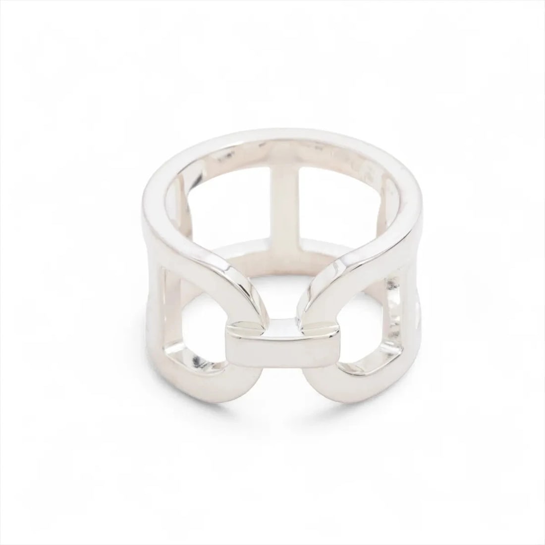 HERMES RING 925 SILVER: Hermes Ring 925 Silver Brand: Hermes Type/Style: Ring Material: 925 Color: Silver Size: 4 US Accessories: None Accessories Notice: When purchasing pre-owned goods, please refer to the photos of the
