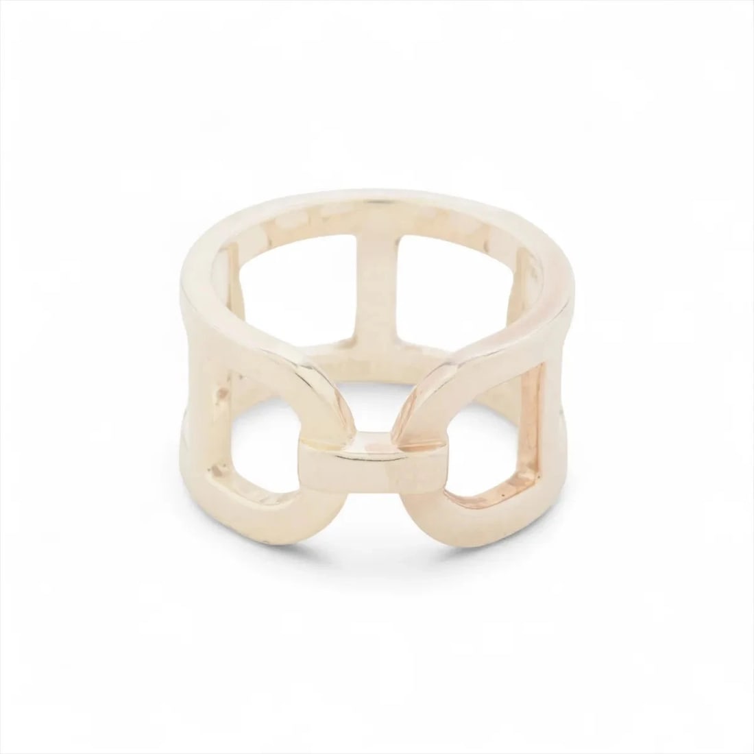 HERMES RING 925 SILVER: Hermes Ring 925 Silver Brand: Hermes Type/Style: Ring Material: 925 Color: Silver Size: 5.25 US Accessories: None Accessories Notice: When purchasing pre-owned goods, please refer to the photos of