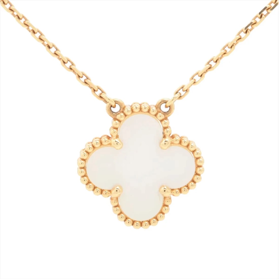 VAN CLEEF & ARPELS ALHAMBRA NECKLACE: Van Cleef & Arpels Alhambra Necklace Brand: Van Cleef & Arpels Type/Style: Necklace Material: 750(YG) Color: Yellow Gold Size: Chain length:41.5cm Accessories: None Accessories Notice: When