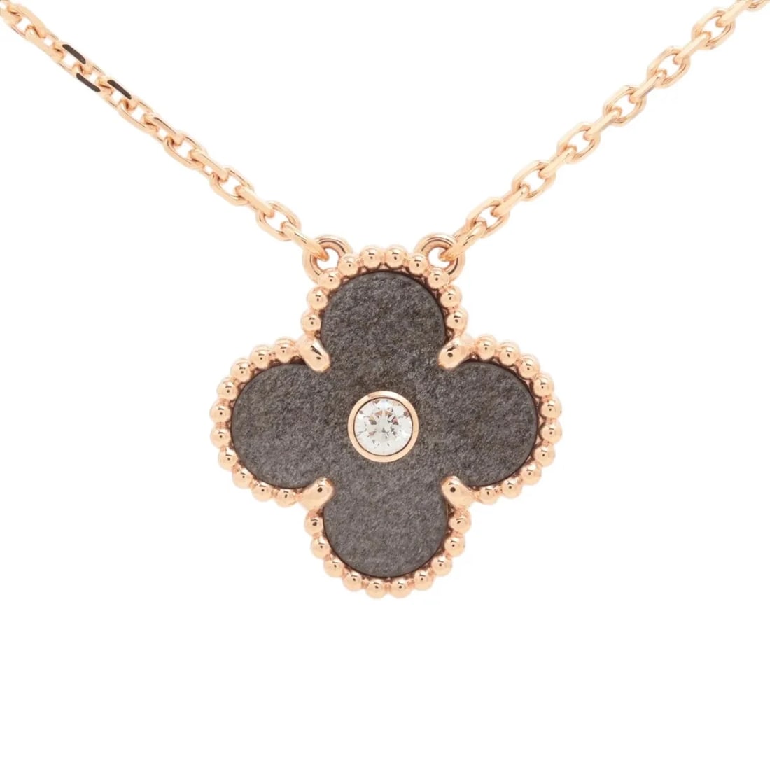 VAN CLEEF & ARPELS DIAMOND NECKLACE 750(PG): Van Cleef & Arpels diamond Necklace 750(PG) Brand: Van Cleef & Arpels Type/Style: Necklace Material: 750(PG) Color: Pink Gold Size: Chain length:42cm Accessories: None Accessories Notice: When