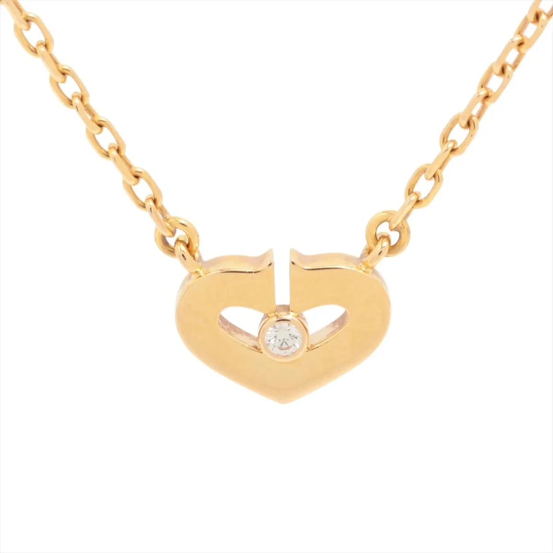 CARTIER DIAMOND NECKLACE 750(PG): Cartier diamond Necklace 750(PG) Brand: Cartier Type/Style: Necklace Material: 750(PG), Main Stone Natural Color: Pink Gold Size: Chain length:39.5cm Accessories: None Accessories Notice: When