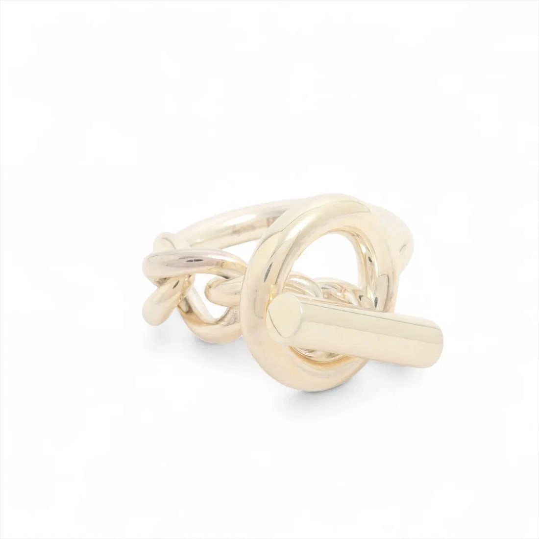 HERMES CROISETTE PM RING: Hermes Croisette PM Ring Brand: Hermes Type/Style: Ring Material: 925 Color: Silver Size: 6.25 - 6.5 US Accessories: None Accessories Notice: When purchasing pre-owned goods, please refer to the