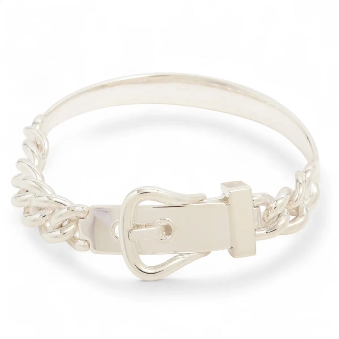 HERMES BOUCLES SERIE UNFLEXIBLES BRACELET: Hermes Boucles Serie unflexibles Bracelet Brand: Hermes Type/Style: Bracelet Material: 925 Color: Silver Size: Bracelet length:19cm Accessories: None Accessories Notice: When purchasing pre-owned
