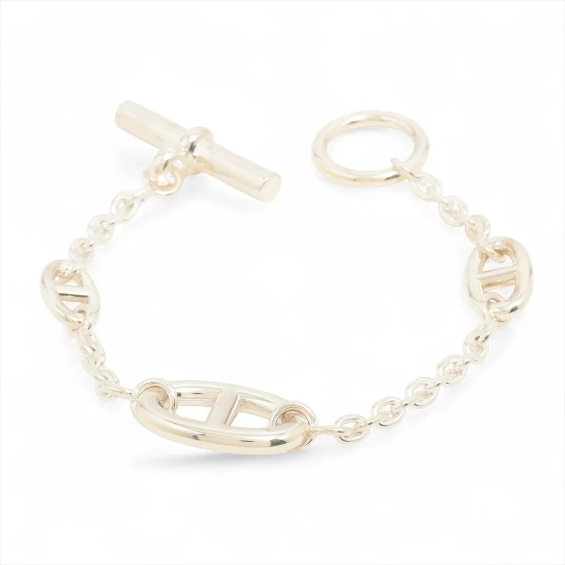 HERMES BRACELET 925 SILVER: Hermes Bracelet 925 Silver Brand: Hermes Type/Style: Bracelet Material: 925 Color: Silver Size: Bracelet length:14cm Accessories: None Accessories Notice: When purchasing pre-owned goods, please