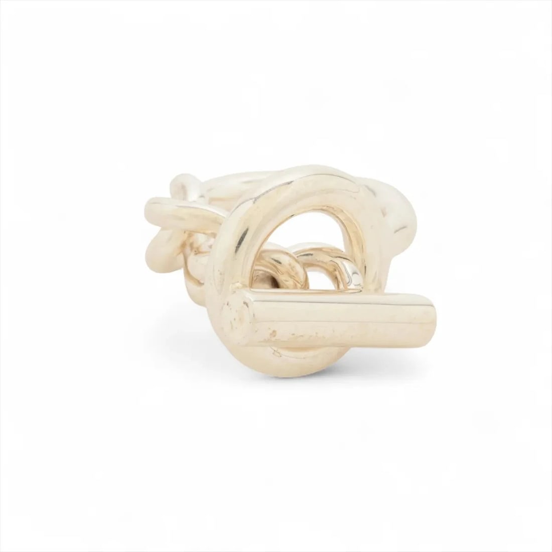 HERMES RING 925 SILVER: Hermes Ring 925 Silver Brand: Hermes Type/Style: Ring Material: 925 Color: Silver Size: 4 US Accessories: None Accessories Notice: When purchasing pre-owned goods, please refer to the photo