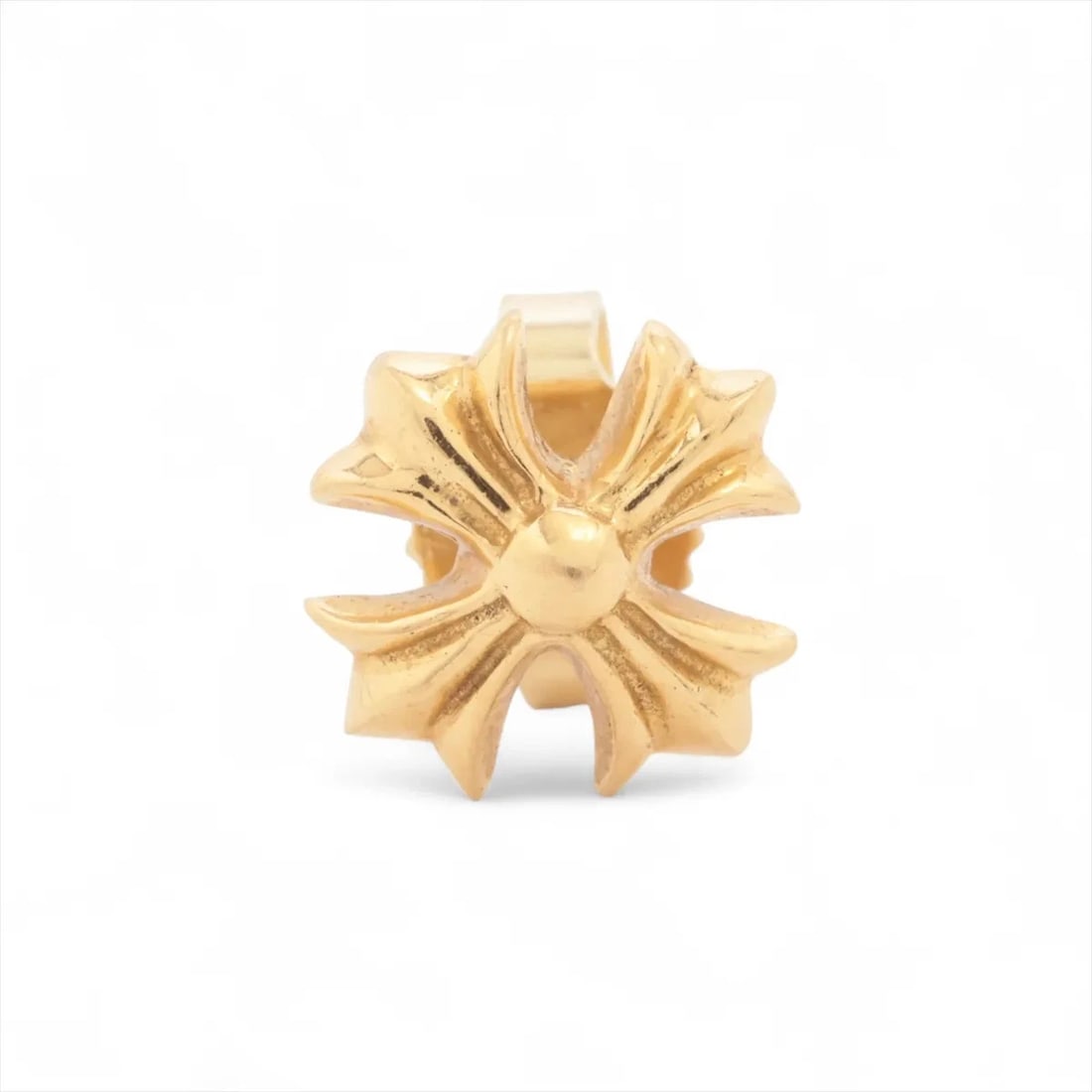 CHROME HEARTS CH PLUS STUD PIERCING JEWELRY: Chrome Hearts CH plus Stud Piercing jewelry Brand: Chrome Hearts Type/Style: Piercing jewelry Material: 22K?14K Color: Gold Size: (CM) Height:0.9,Length:0.9 Accessories: None Accessories Notice: When