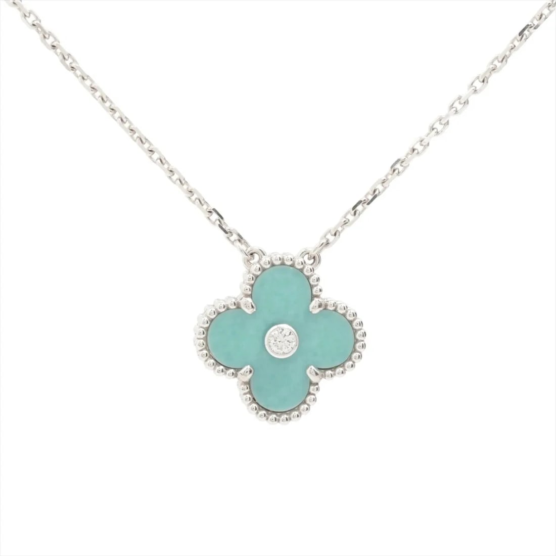 VAN CLEEF & ARPELS DIAMOND NECKLACE 750(WG): Van Cleef & Arpels diamond Necklace 750(WG) Brand: Van Cleef & Arpels Type/Style: Necklace Material: 750(WG) Color: White Gold Size: Chain length:42cm Accessories: None Accessories Notice: When