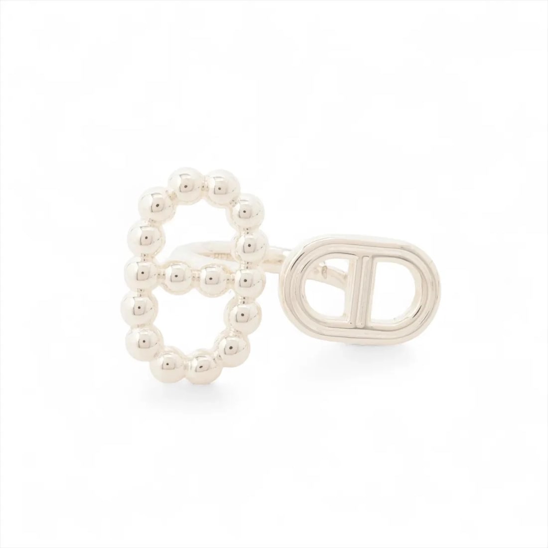 HERMES RING 925 SILVER: Hermes Ring 925 Silver Brand: Hermes Type/Style: Ring Material: 925 Color: Silver Size: 4.75 - 5 US Accessories: None Accessories Notice: When purchasing pre-owned goods, please refer to the photos