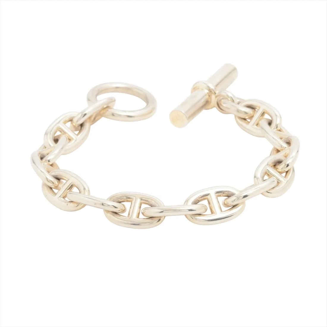 HERMES BRACELET 925 SILVER: Hermes bracelet 925 Silver Brand: Hermes Type/Style: Bracelet Material: 925 Color: Silver Size: Bracelet length:14.5cm Accessories: None Accessories Notice: When purchasing pre-owned goods, please