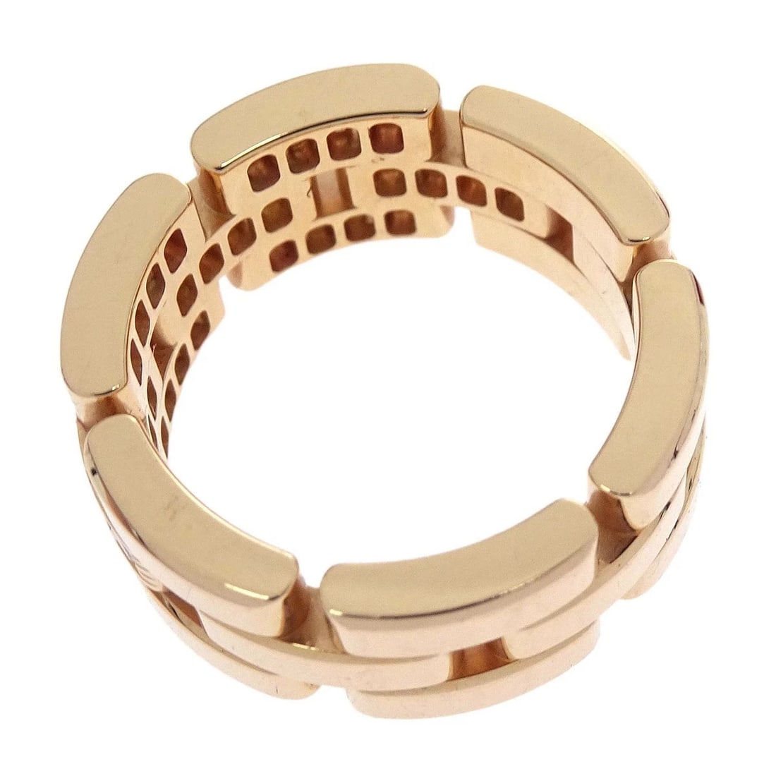 CARTIER GOLD MAILLON PANTHERE RING DIAMOND: Cartier Gold Maillon Panthere Ring Diamond Brand: Cartier Type/Style: Ring Material: Gold Plated, Main Stone natural Color: gold Size: US 4.75-5 Accessories: None Accessories Notice: When