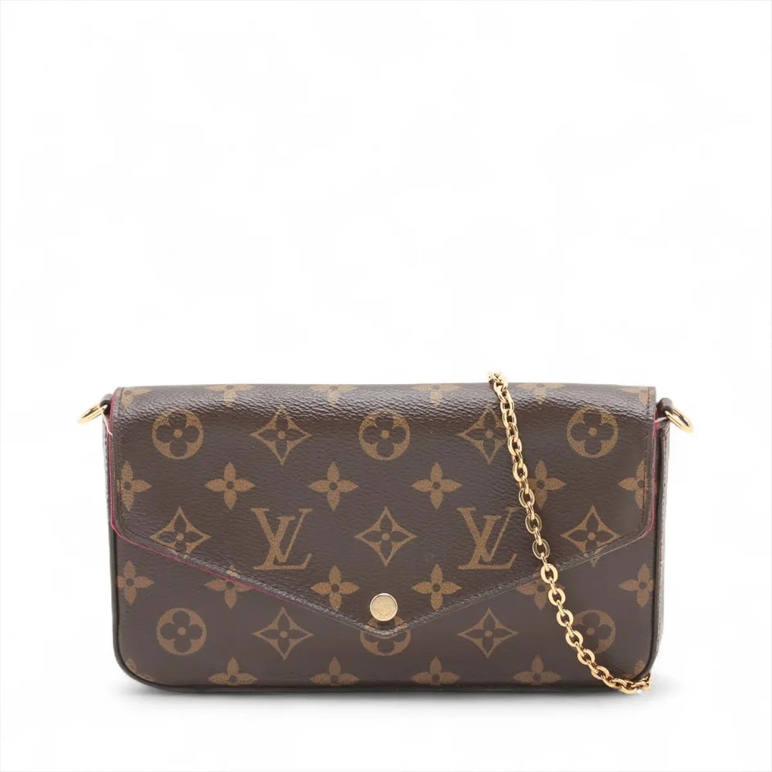 LOUIS VUITTON MONOGRAM POCHETTE FELICIE BROWN: Louis Vuitton Monogram Pochette Felicie Brown Brand: Louis Vuitton Type/Style: Shoulder bag Material: None Color: Brown Size: Height:4.7inchLength:8.5inchDepth:1.4inch Accessories: None Ac