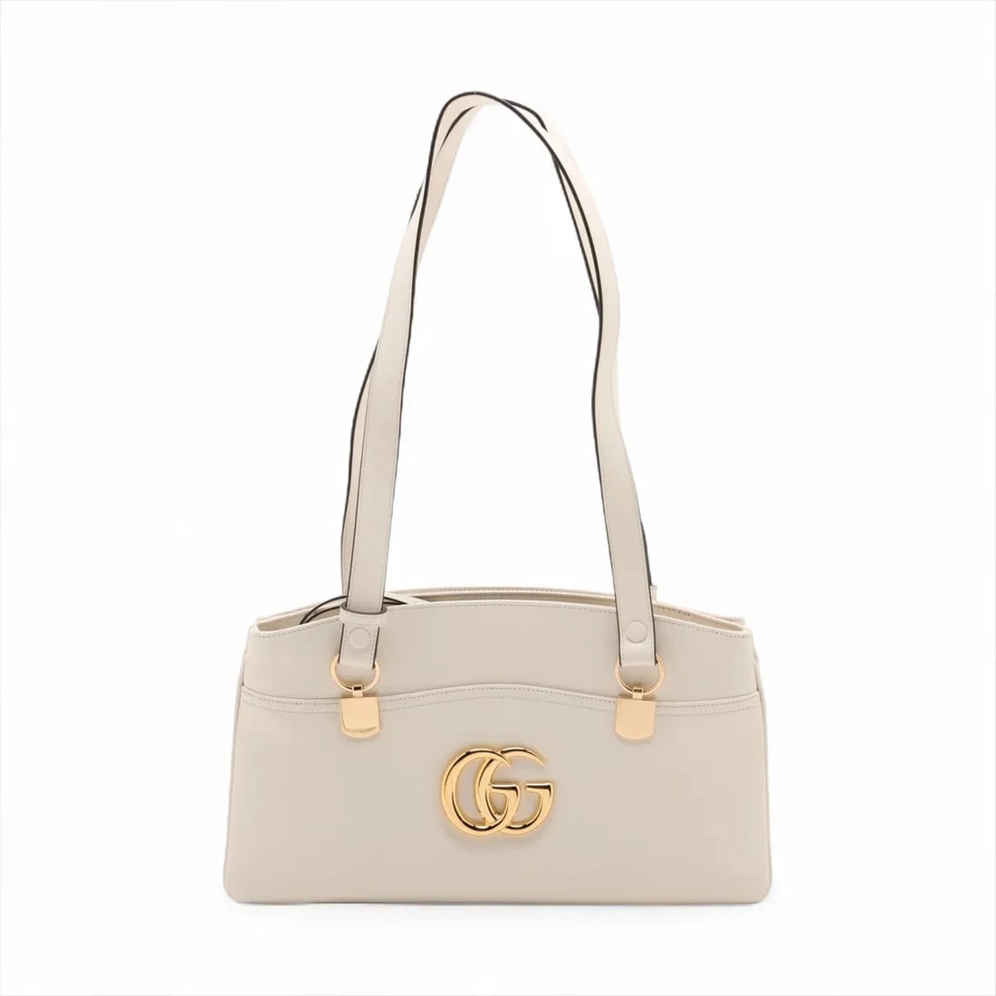 GUCCI ALI LARGE LEATHER SHOULDER BAG WHITE: Gucci Ali Large Leather Shoulder bag White Brand: Gucci Type/Style: Shoulder bag Material: Leather Color: White Size: Height:8.1inchLength:14.4inchDepth:2.8inch Accessories: None Accessori