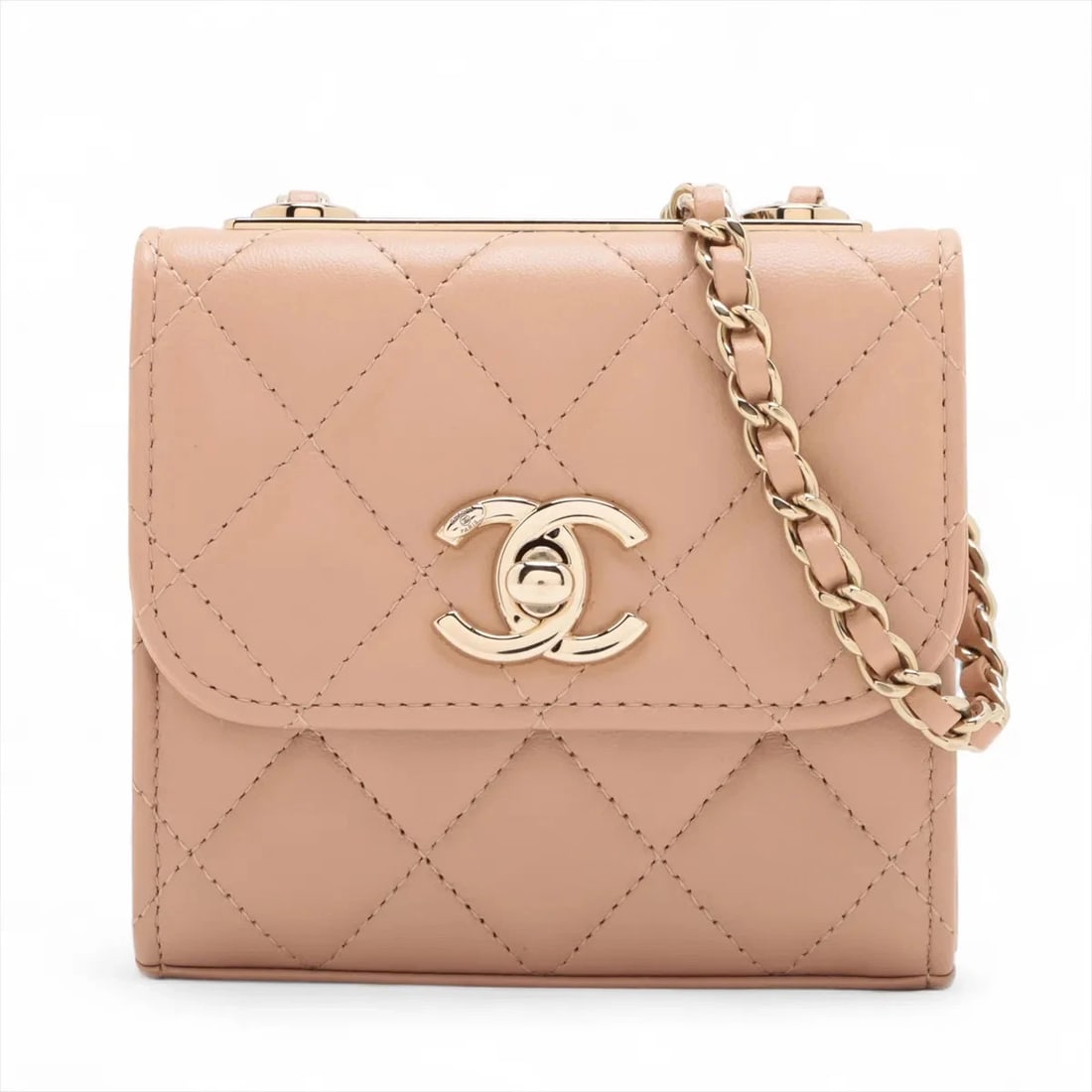 CHANEL MINI TRENDY CC LAMBSKIN CHAIN SHOULDER BAG (1 of 5)