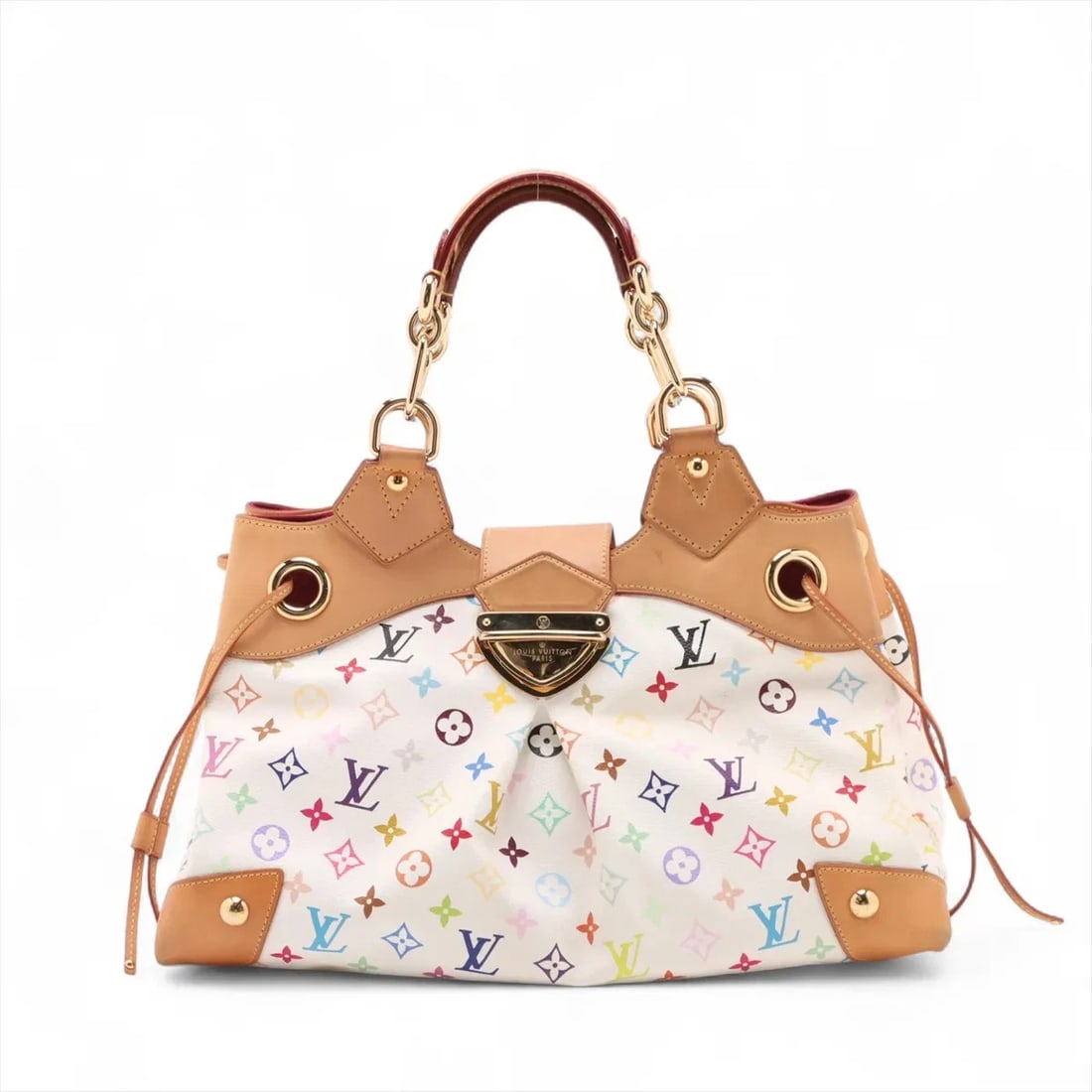 LOUIS VUITTON MULTICOLOR URSULA WHITE: Louis Vuitton Multicolor Ursula White Brand: Louis Vuitton Type/Style: Hand bag Material: None Color: White Size: Height:10.2inchLength:16.3inchDepth:6.9inch Accessories: None Accessories