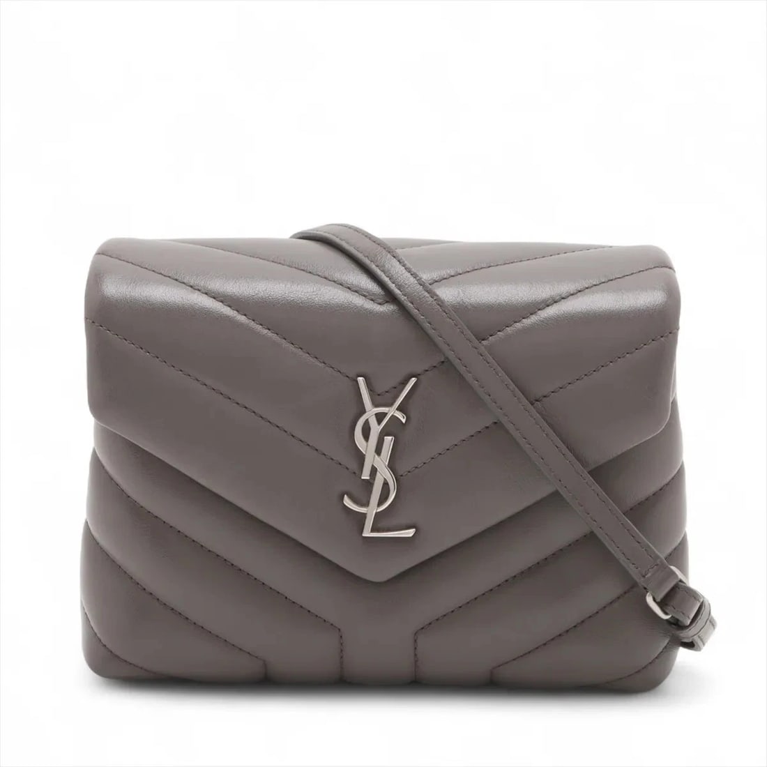 SAINT LAURENT PARIS LULU LEATHER SHOULDER BAG GRAY: Saint Laurent Paris Lulu Leather Shoulder bag Gray Brand: Saint Laurent Paris Type/Style: Shoulder bag Material: Leather Color: Gray Size: Height:5.5inchLength:7.3inchDepth:2.8inch Accessories: No