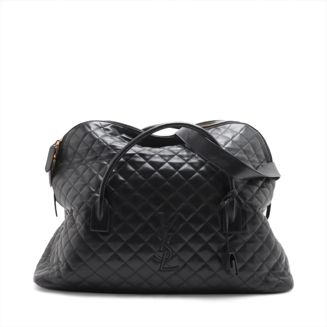 SAINT LAURENT PARIS LEATHER 2WAY BOSTON BAG BLACK: Saint Laurent Paris Leather 2WAY BOSTON BAG Black Brand: Saint Laurent Paris Type/Style: Boston bag Material: Leather Color: Black Size: Height:11.4inchLength:22.6inchDepth:7.3inch Accessories: No