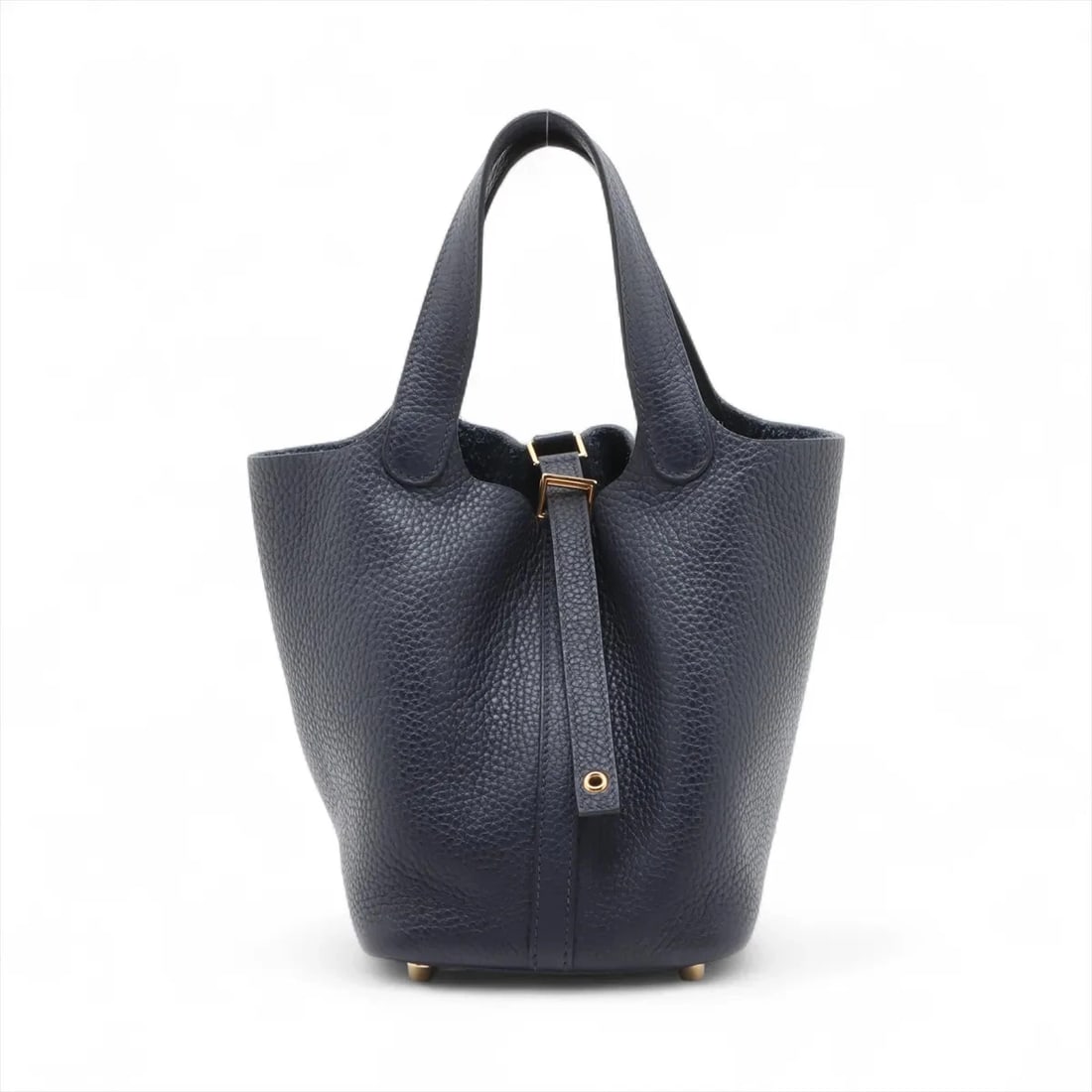 HERMES PICOTIN LOCK 18 PM TAURILLON CLEMENCE BLUE: Hermes Picotin Lock 18 PM Taurillon Clemence Blue Brand: Hermes Type/Style: Hand bag Material: Taurillon Clemence Color: Blue nuit Size: Height:7.3inchLength:7.1inchDepth:5.3inch Accessories: None