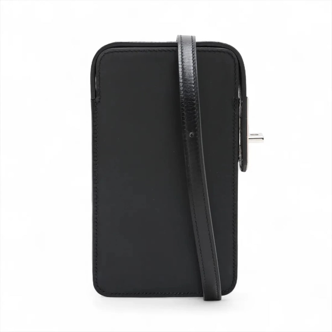 HERMES AKABOX BOX CALF BLACK SILVER METAL (1 of 5)