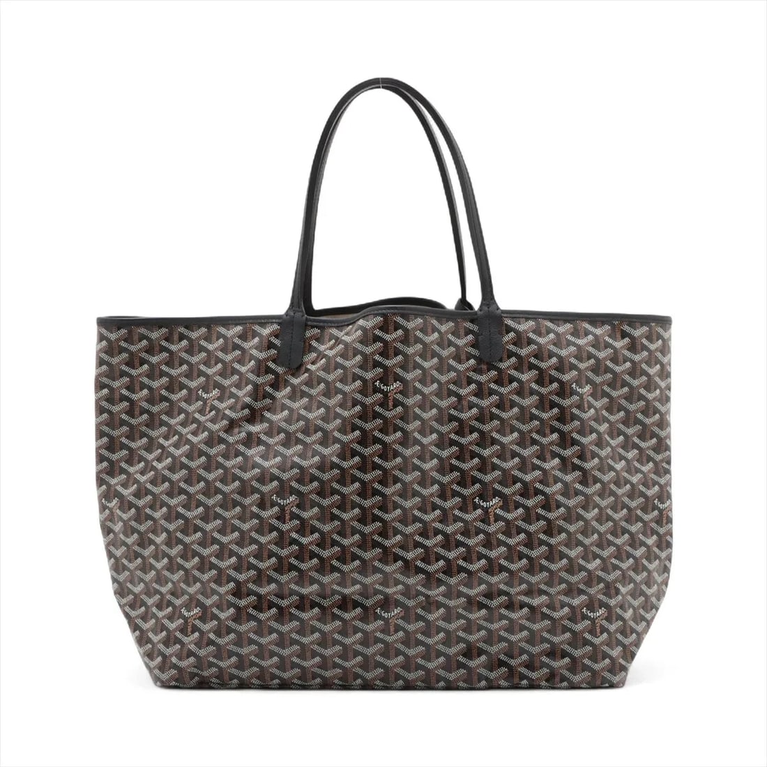 GOYARD SAINT LOUIS GM PVC & LEATHER TOTE BAG BLACK: Goyard Saint Louis GM PVC & leather Tote bag Black Brand: Goyard Type/Style: Tote bag Material: PVC & leather Color: Black Size: Height:12.6inchLength:15.4inchDepth:7.3inch Accessories: None <