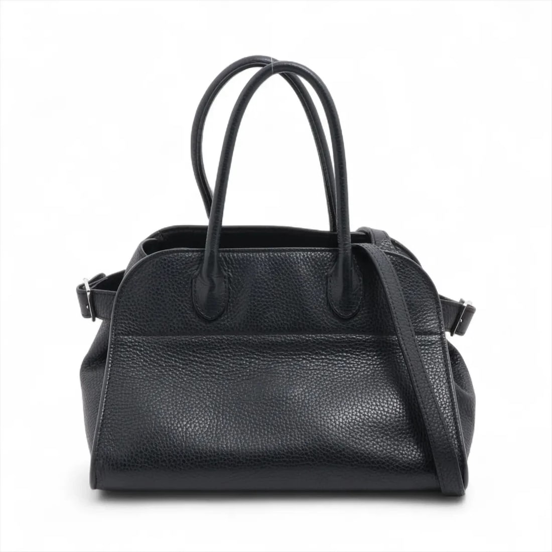 THE ROW SOFT MARGOT 10 LEATHER HAND BAG BLACK: The Row Soft Margot 10 Leather Hand bag Black Brand: The Row Type/Style: Hand bag Material: Leather Color: Black Size: Height:6.7inchLength:10.2inchDepth:6.9inch Accessories: None Accessor