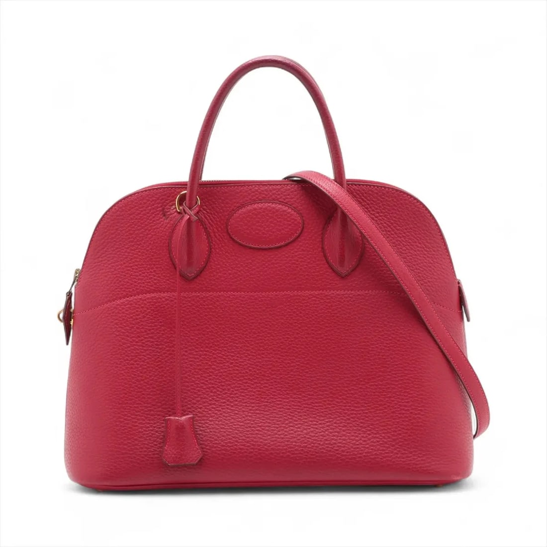 HERMES BOLIDO 37 FJORD ROUGE VIF GOLD METAL: Hermes Bolido 37 Fjord Rouge vif Gold Metal Brand: Hermes Type/Style: Hand bag Material: Fjord Color: Rouge vif Size: Height:10.6inchLength:13.8inchDepth:5.5inch Accessories: None Accessor