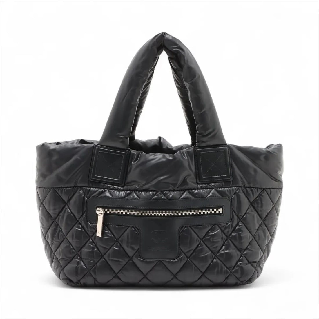 CHANEL COCO COCOON NYLON & LEATHER TOTE BAG BLACK (1 of 6)