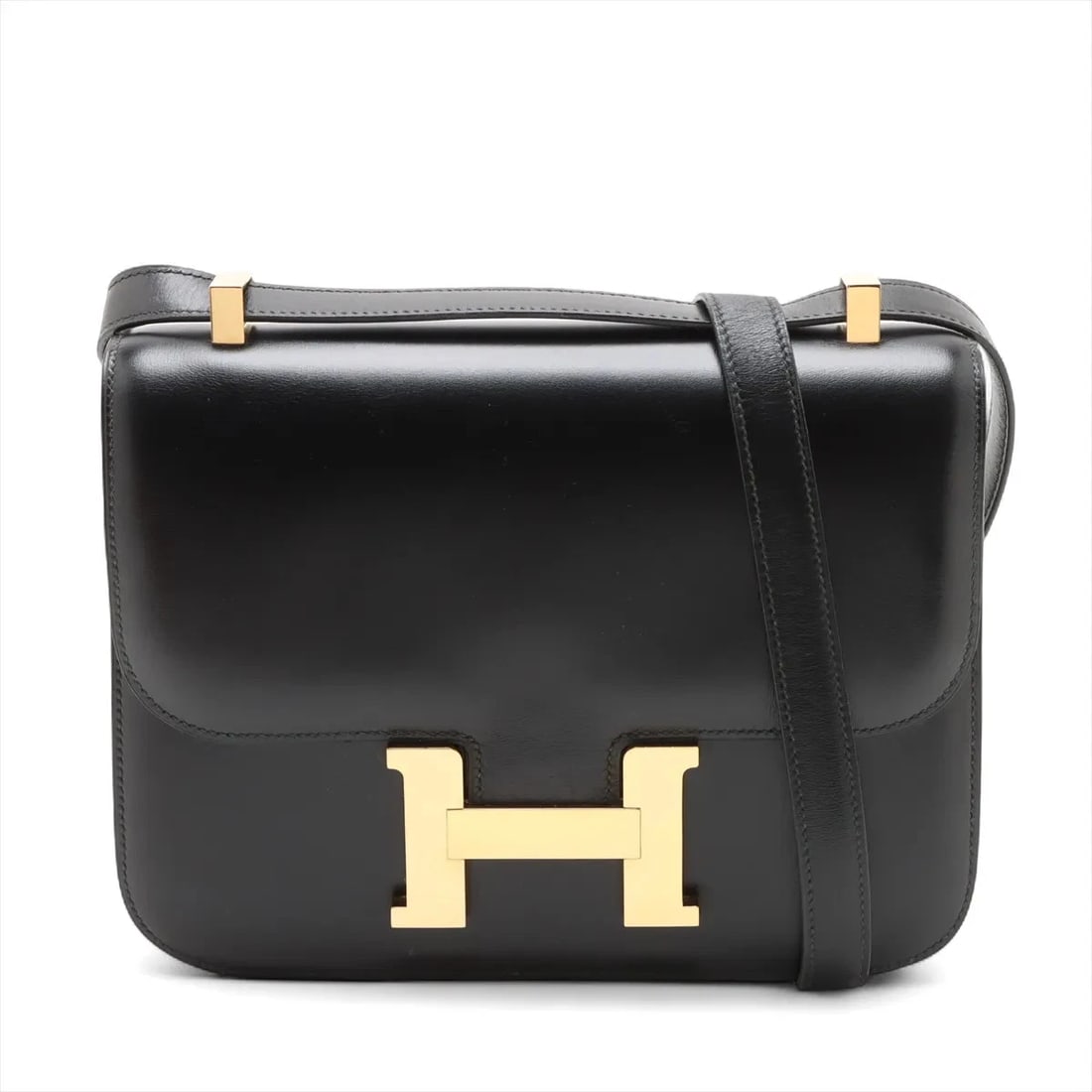 HERMES CONSTANCE 24 BOX CALF BLACK GOLD METAL: Hermes Constance 24 Box calf Black Gold Metal Brand: Hermes Type/Style: Shoulder bag Material: Box calf Color: Black Size: Height:6.7inchLength:9.1inchDepth:2.0inch Accessories: None Acces