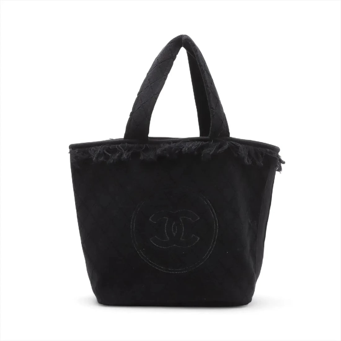 CHANEL COCO MARK PILE TOTE BAG BEACH BAG BLACK: Chanel Coco Mark Pile Tote bag Beach Bag Black Brand: Chanel Type/Style: Tote bag Material: Pile Color: Black Size: Height:14.4inchLength:13.2inchDepth:7.1inch Accessories: None Accessorie