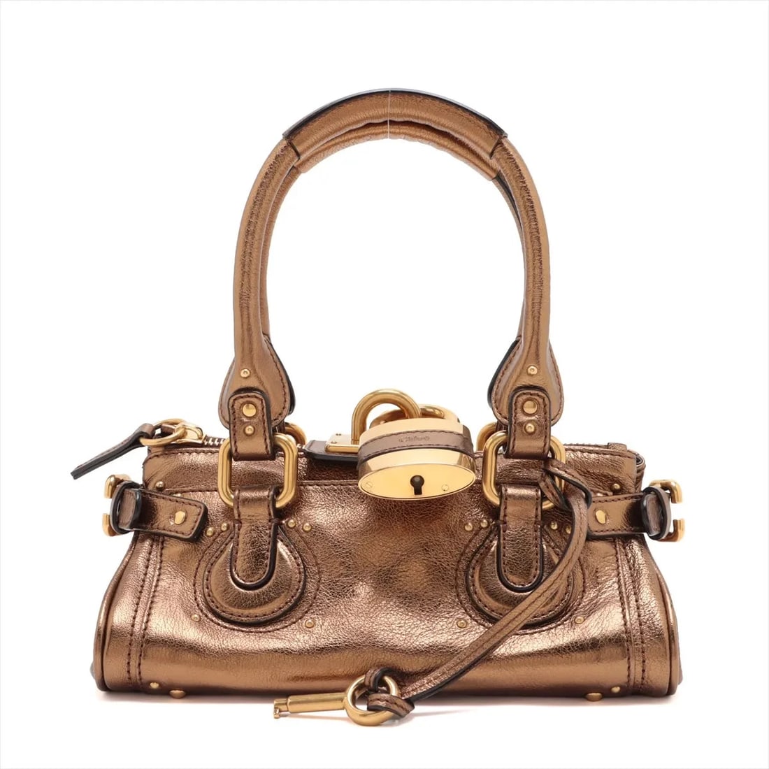 CHLOE PADDINGTON LEATHER HAND BAG GOLD (1 of 6)