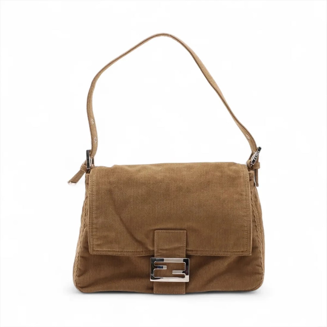 FENDI MAMMA BAGUETTE CORDUROY SHOULDER BAG BROWN: Fendi Mamma Baguette Corduroy Shoulder bag Brown Brand: Fendi Type/Style: Sunglasses Material: Corduroy Color: Brown Size: Height:7.7inchLength:11.0inchDepth:4.3inch Accessories: None Acce