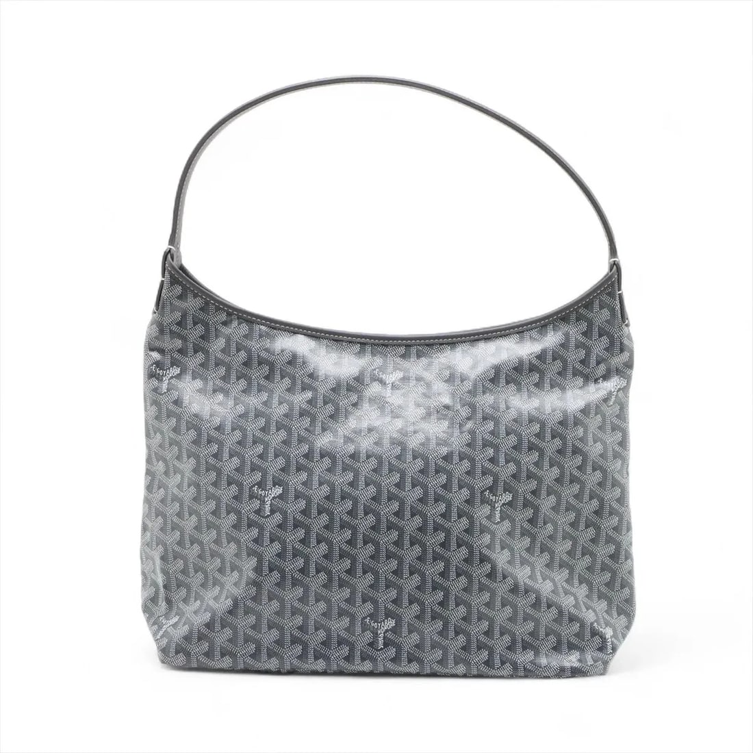 GOYARD BOHEME PVC & LEATHER SHOULDER BAG GRAY: Goyard Boheme PVC & leather Shoulder bag Gray Brand: Goyard Type/Style: Shoulder bag Material: PVC & leather Color: Gray Size: Height:12.8inchLength:13.2inchDepth:5.3inch Accessories: None