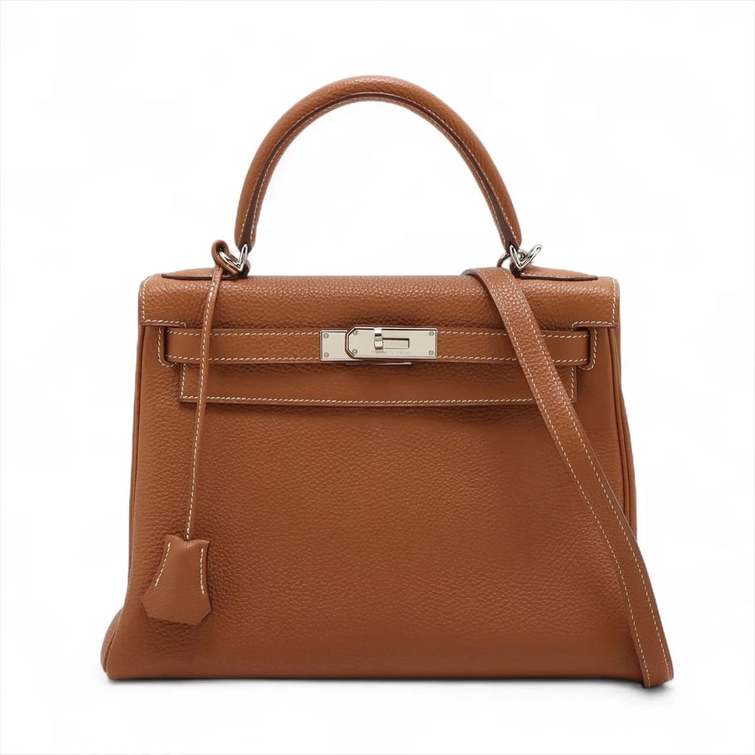 HERMES KELLY 28 LE TOURNAY TOGO GOLD SILVER METAL: Hermes Kelly 28 Le Tournay Togo Gold Silver Metal Brand: Hermes Type/Style: Hand bag Material: Togo Color: Gold Size: Height:7.7inchLength:11.2inchDepth:4.3inch Accessories: None Accessori