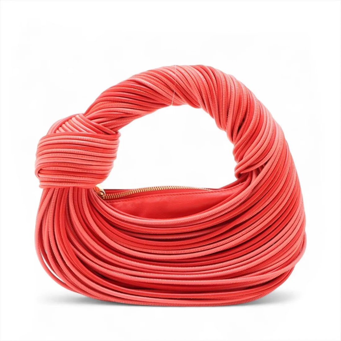 BOTTEGA VENETA TUBULAR MINI JODI LEATHER HAND BAG RED X PINK: Bottega Veneta tubular Mini Jodi Leather Hand bag red x pink Brand: Bottega Veneta Type/Style: Hand bag Material: Leather Color: Red x pink Size: Height:5.1inchLength:10.4inchDepth:1.8inch Accesso