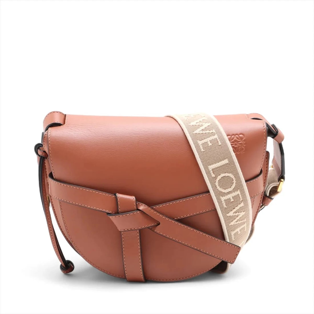 LOEWE GATE BAG SMALL LEATHER SHOULDER BAG BROWN (1 of 5)