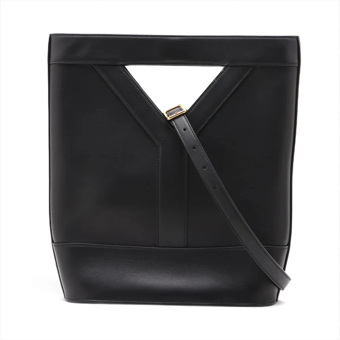 SAINT LAURENT PARIS LEATHER 2 WAY HANDBAG BLACK: Saint Laurent Paris Leather 2 Way Handbag Black Brand: Saint Laurent Paris Type/Style: Hand bag Material: Leather Color: Black Size: Height:11.6inchLength:9.3in Accessories: None Accessori