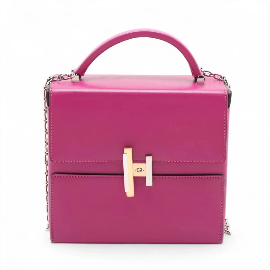 HERMES CINHETIC VEAU TADELAKT ROSE PURPLE GOLD X SILVER: Hermes Cinhetic Veau Tadelakt Rose Purple Gold x Silver Brand: Hermes Type/Style: Hand bag Material: Veau Tadelakt Color: Rose Purple Size: Height:6.7inchLength:7.1inchDepth:3.3inch Accessories: N