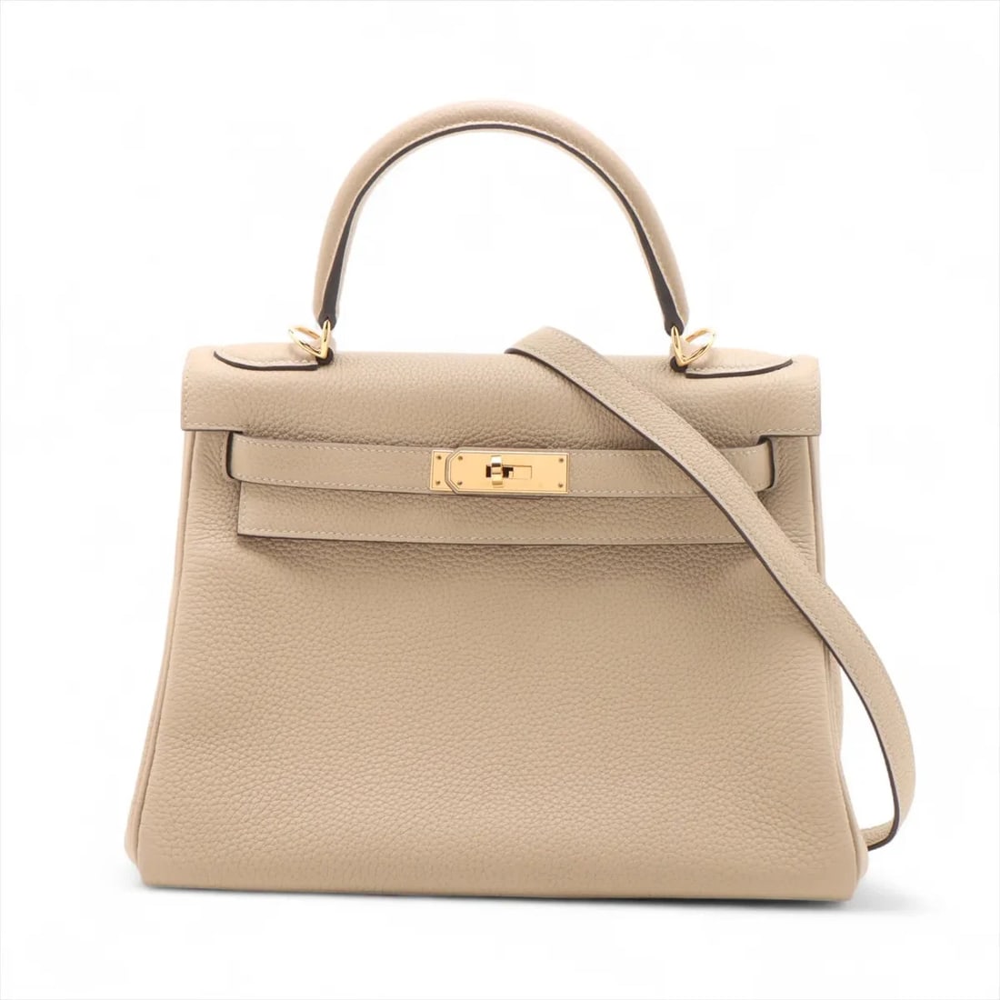HERMES KELLY 28 LE TOURNAY TOGO TRENCH GOLD METAL: Hermes Kelly 28 Le Tournay Togo Trench Gold Metal Brand: Hermes Type/Style: Hand bag Material: Togo Color: Trench Size: Height:7.9inchLength:11.2inchDepth:4.7inch Accessories: None Accesso