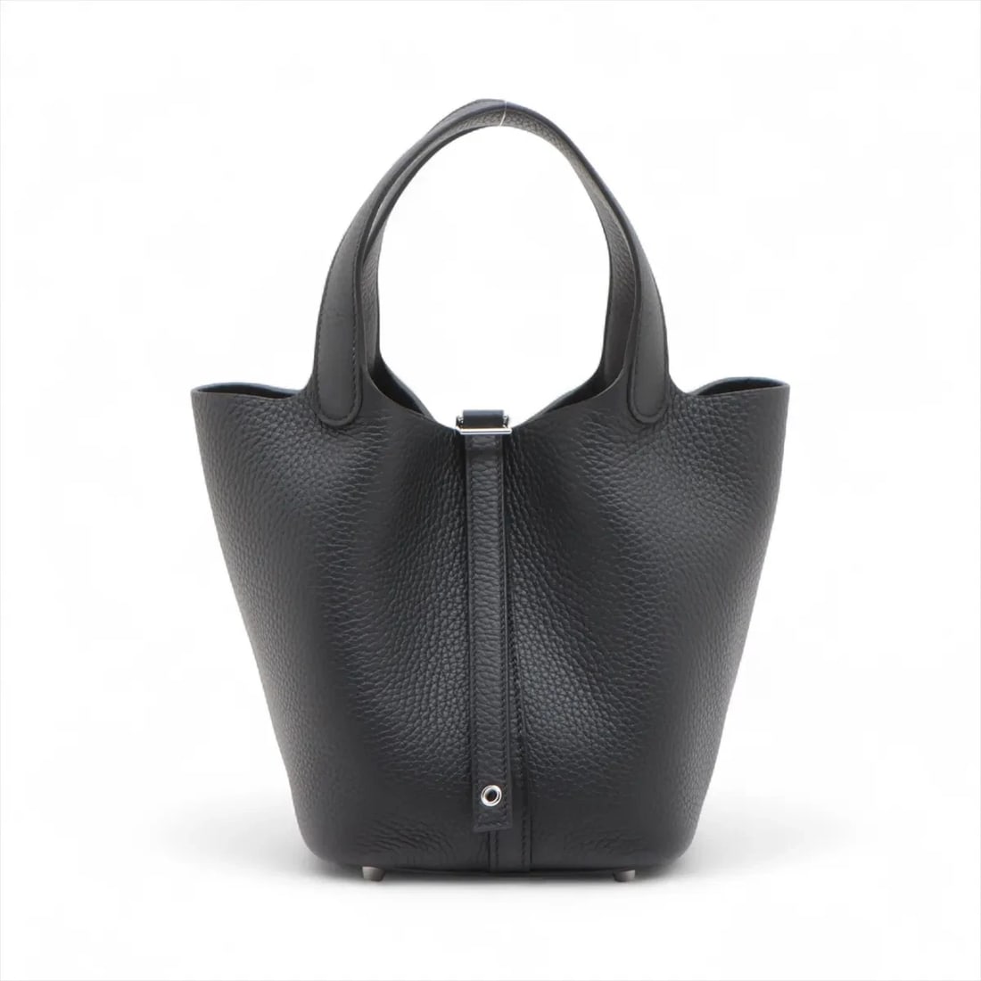 HERMES PICOTIN LOCK 18 PM TAURILLON CLEMENCE BLACK SILVER: Hermes Picotin Lock 18 PM Taurillon Clemence Black Silver Brand: Hermes Type/Style: Hand bag Material: Taurillon Clemence Color: Black Size: Height:7.5inchLength:7.1inchDepth:5.3inch Accessories: