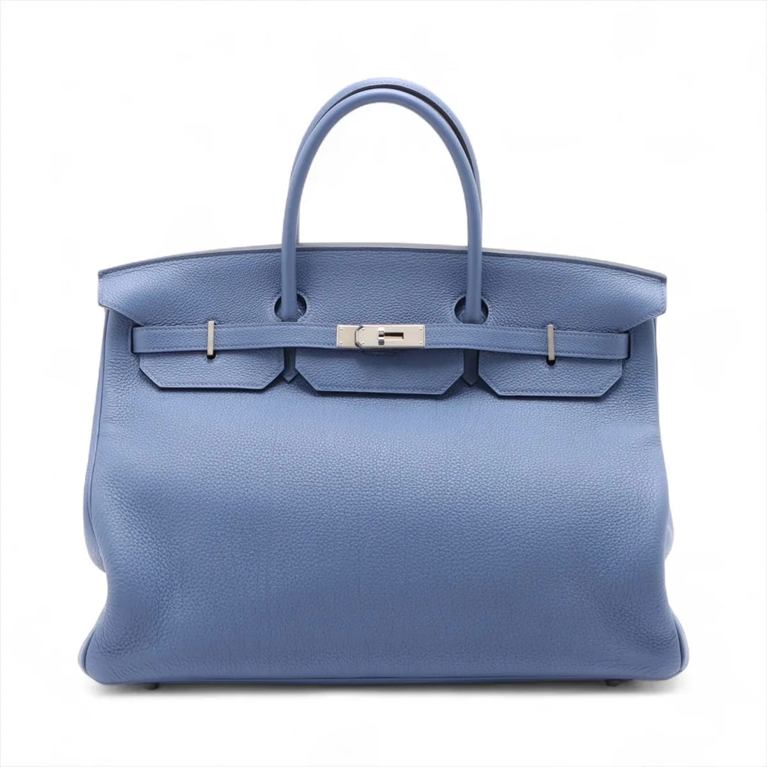 HERMES BIRKIN 40 LE TOURNAY TOGO BLUE BRIGHTON SILVER: Hermes Birkin 40 Le Tournay Togo Blue brighton Silver Brand: Hermes Type/Style: Hand bag Material: Togo Color: Blue brighton Size: Height:11.2inchLength:15.7inchDepth:8.3inch Accessories: None