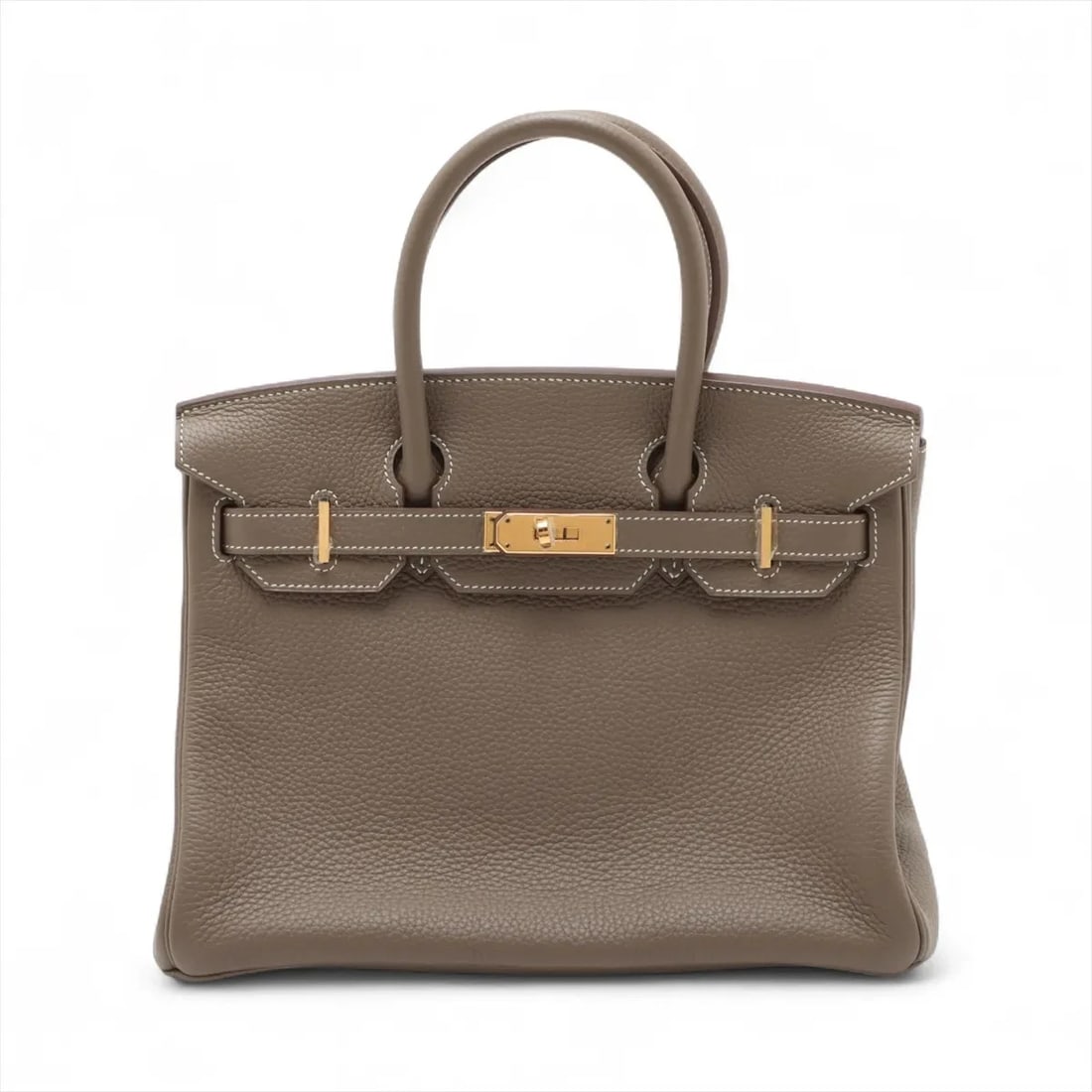 HERMES BIRKIN 30 LE TOURNAY TAURILLON CLEMENCE ETOUPE: Hermes Birkin 30 Le Tournay Taurillon Clemence Etoupe Brand: Hermes Type/Style: Hand bag Material: Taurillon Clemence Color: Etoupe Size: Height:8.9inchLength:11.8inchDepth:6.1inch Accessories: No