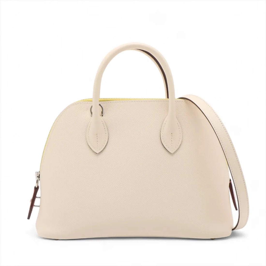 HERMES BOLIDE 25 TRICOLOR VEAU EPSOM NATA X JAUNE: Hermes Bolide 25 Tricolor Veau Epsom Nata x Jaune Brand: Hermes Type/Style: Hand bag Material: Veau Epsom Color: Nata x Joanne Citron x Terre Battue Size: Height:7.1inchLength:10.0inchDepth:3.5inch