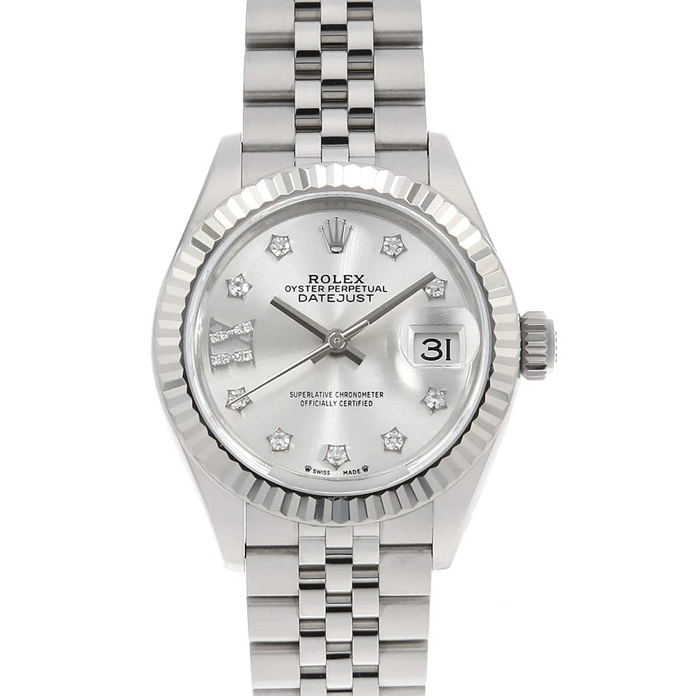 ROLEX DATEJUST DIAMOND SILVER WATCH: ROLEX Datejust Diamond Silver Watch Brand: ROLEX Type/Style: Wrist watch Material: Band Material Stainless Steel, Case Material Stainless Steel/White gold Color: Dial Color Silver Size: Case:W28mm Cir