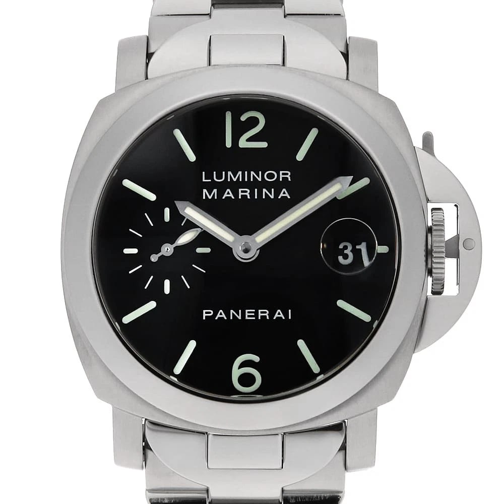 PANERAI LUMINOR MARINA WATCH: PANERAI Luminor Marina Watch Brand: PANERAI Type/Style: Wrist watch Material: Band Material Stainless Steel, Case Material Stainless Steel Color: Dial Color Black Size: Case:W40mm Circumference of Wri
