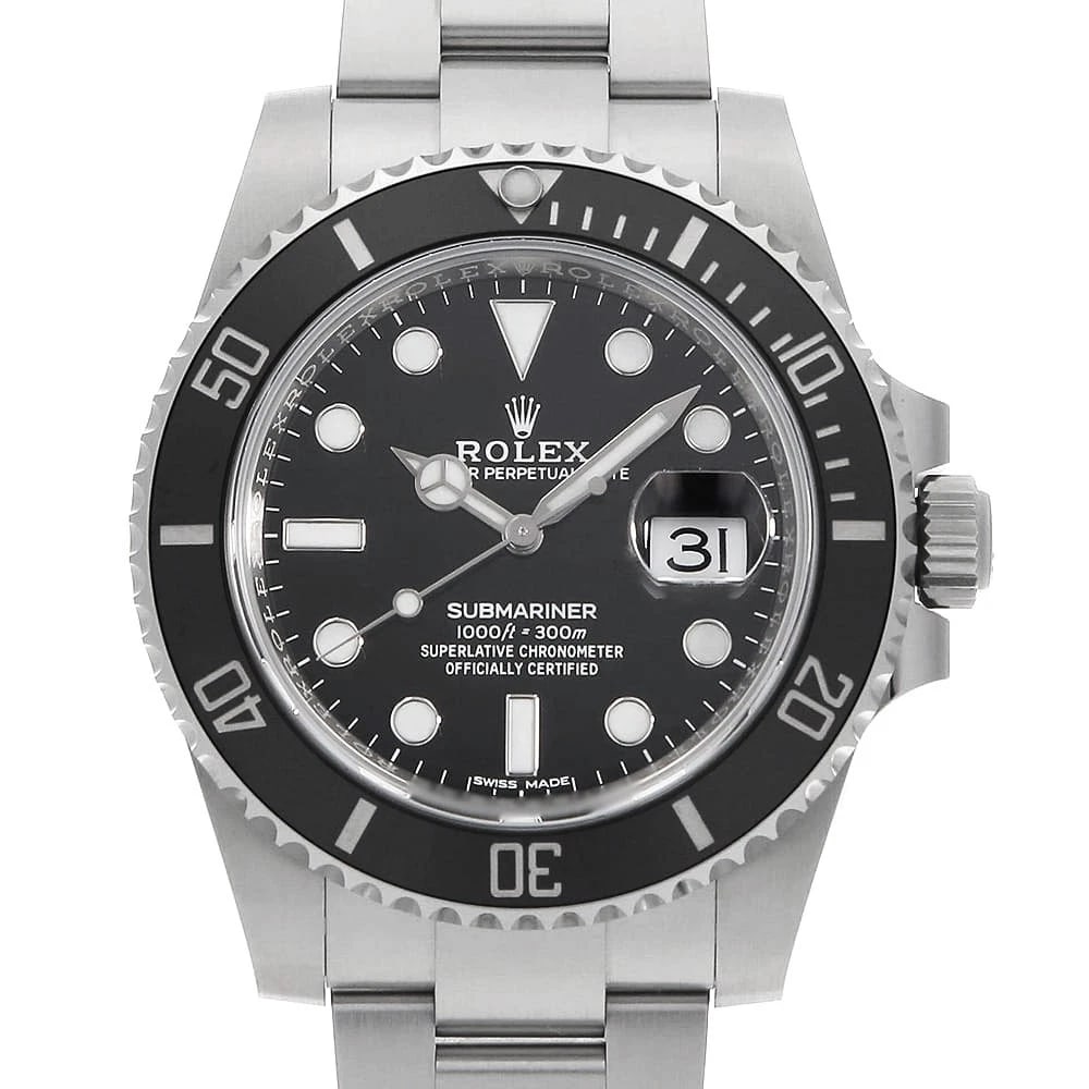 ROLEX SUBMARINER DATE BLACK WATCH: ROLEX SUBMARINER Date black Watch Brand: ROLEX Type/Style: Wrist watch Material: Band Material Stainless Steel, Case Material Stainless Steel Color: Dial Color Black Size: Case:W40mm Circumference of 