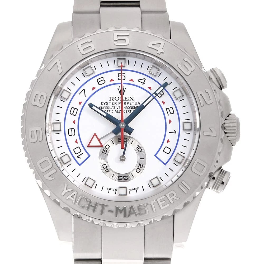 ROLEX YACHT MASTER WHITE WATCH: ROLEX Yacht Master white Watch Brand: ROLEX Type/Style: Wrist watch Material: Band Material White Gold, Case Material White Gold Color: Dial Color White Size: Case:W44mm Circumference of Wrist:18.5cm 