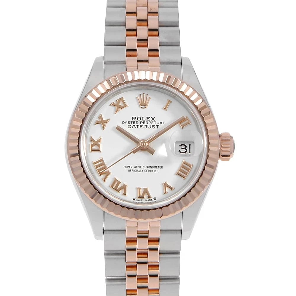 ROLEX DATEJUST WHITE WATCH: ROLEX Datejust white Watch Brand: ROLEX Type/Style: Wrist watch Material: Band Material Stainless Steel/Everose Gold, Case Material Stainless Steel/Everose Gold Color: Dial Color White Size: