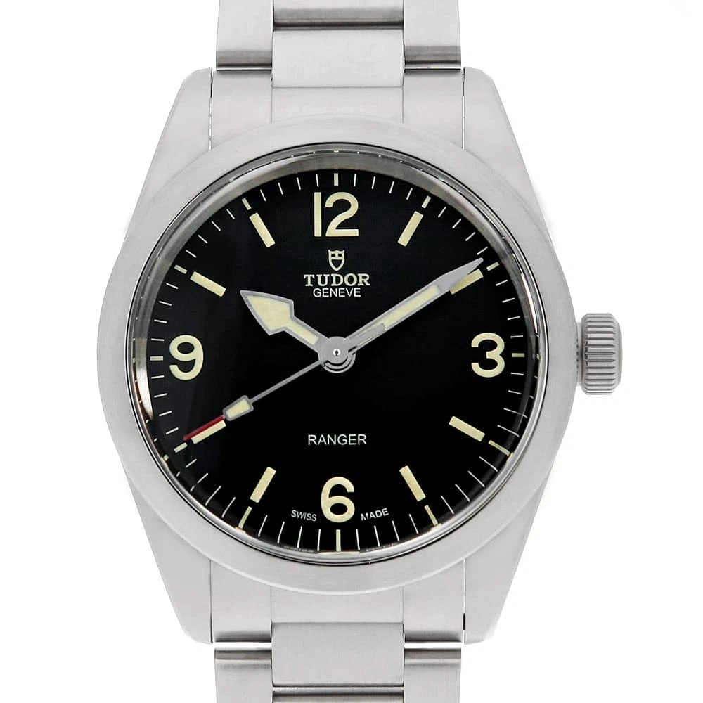 TUDOR RANGER WATCH: TUDOR Ranger Watch Brand: TUDOR Type/Style: Wrist watch Material: Band Material Stainless Steel, Case Material Stainless Steel Color: Dial Color Black Size: Case:W36mm Circumference of Wrist:18.5cm