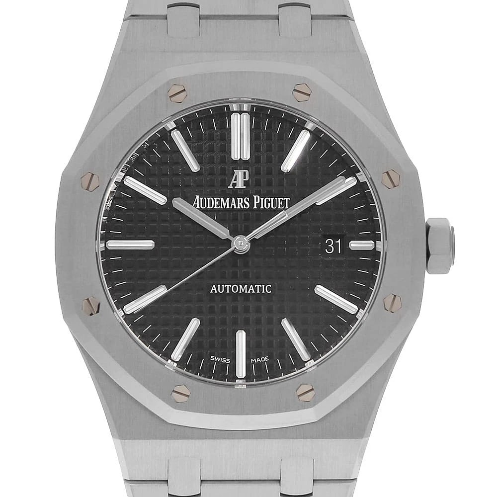 AUDEMARS PIGUET ROYAL WATCH: AUDEMARS PIGUET Royal Watch Brand: AUDEMARS PIGUET Type/Style: Wrist watch Material: Band Material Stainless Steel, Case Material Stainless Steel Color: Dial Color Black Size: Case:W41mm Circumference
